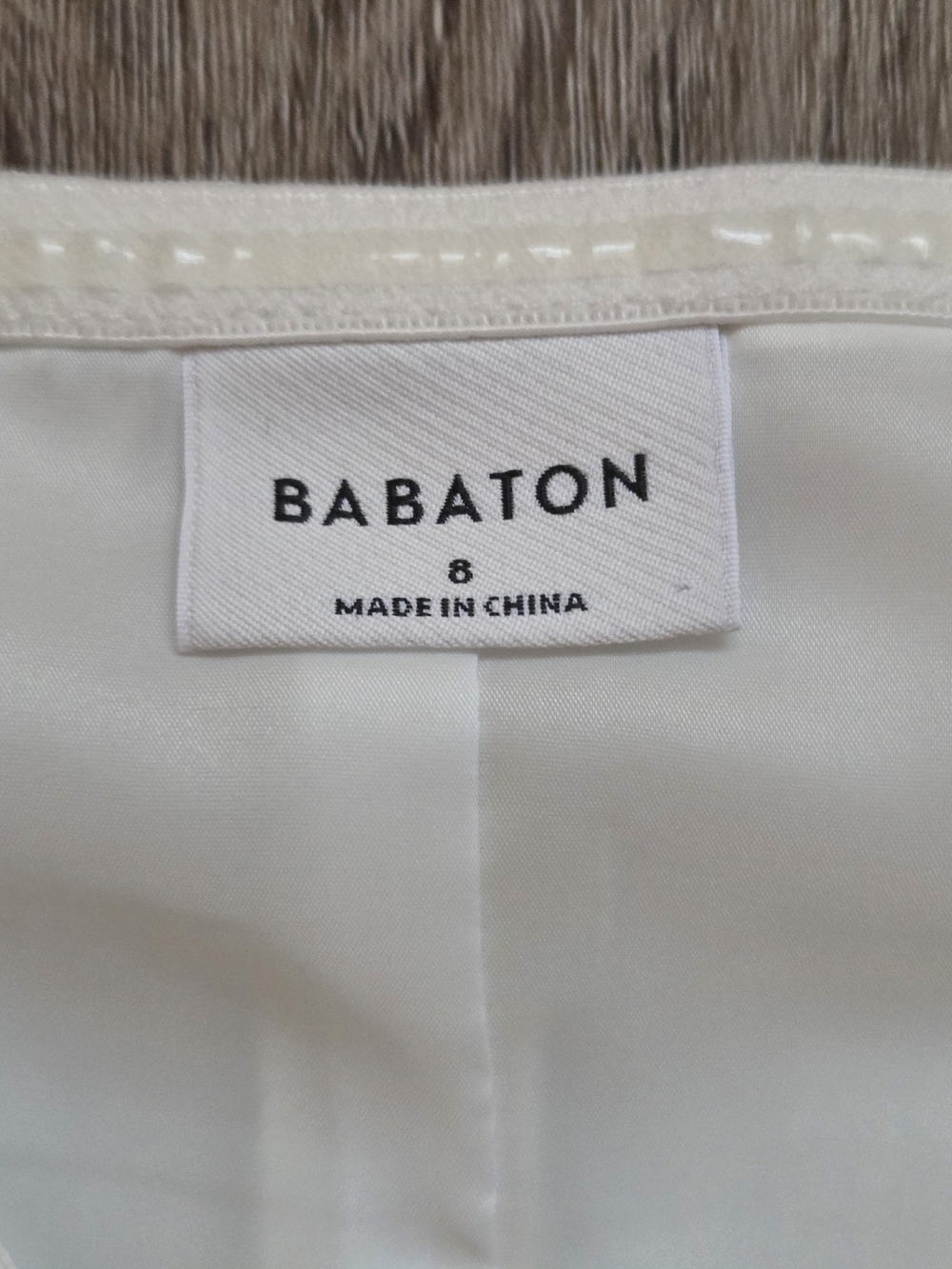 Babaton Strapless Buttoned Corset Top in White Size 8 - Picture 3 of 7